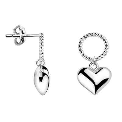 Imagen de SOFIA MILANI Pendientes para Mujeres en Plata de Ley 925 Pendiente Colgante Circular Corazón E2190