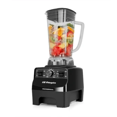 Imagen de Orbegozo BV 9650 Batidora de vaso profesional, motor AC cobre alto rendimiento, 2L tritán libre BPA, 30.000 RPM, 1500 W, regulador electrónico potencia, cuchilla INOX 8 puntas