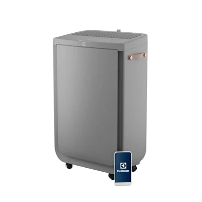 Imagen de Electrolux Pure Multi 700, purificador de aire, conexión Wi FI, función ventilador, aire puro filtrado HEPA en 4 pasos, 73m2 Max, silenciador, EPU72571UG, gris claro