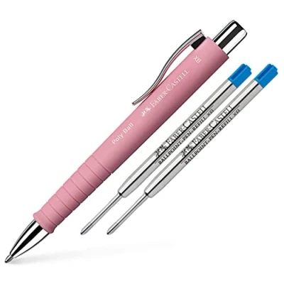 Imagen de Faber Castell bolígrafo Poly Ball XB (rosa, + minas de repuesto)