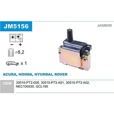 Imagen de JANMOR JM5156 Bobina de encendido HONDA: CIVIC V Hatchback, 6 CR 1, ROVER: 600