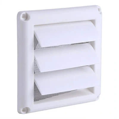 Imagen de ventilación de pared plástico aire 3 solapas con rejilla red a prueba insectos y anti polvo (20 * 20cm)