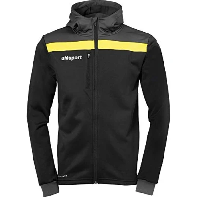Imagen de Uhlsport Offense 23 Multi Hood Jacket Chaqueta con Capucha para Hombre, Negro/Antracita/Lima amar, 164