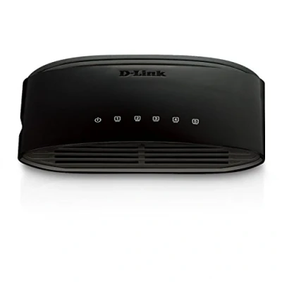 Imagen de D Link DES 1005D Switch de red con 5 puertos LAN Fast Ethernet 10/100 Mbps RJ 45, no gestionable Layer 2, negro