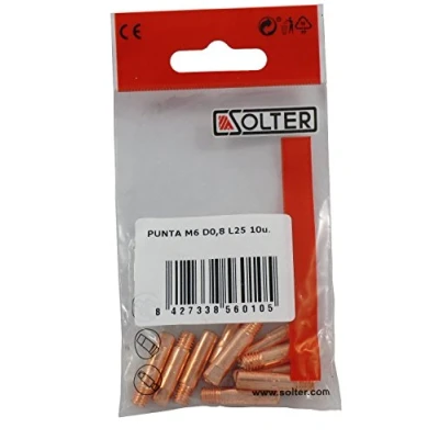 Imagen de SOLTER Pack de 10 puntas Cu M6 L25 D0,8