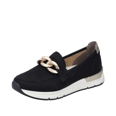 Imagen de Rieker 58944, Mocasín Mujer, Negro, 38 EU
