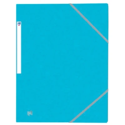 Imagen de OXFORD Lote de 50 camisas 3 solapas Top File + A4 con funda elástica para tarjeta, color azul claro