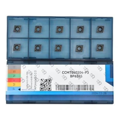 Imagen de CDBP Insertos de Carburo CNC CCMT060204 ccmt21,51 mecanizado universal acero, plaquitas torneado recubrimiento TiN, 10 piezas