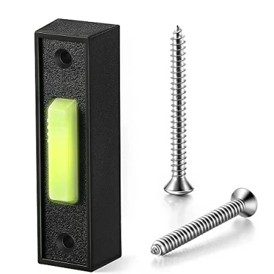Imagen de Herklotzn Interruptor de Apertura Puerta Garaje Universal 41A4166 BotóN Pulsador Montado en la Pared Iluminado Cable Acabado Negro