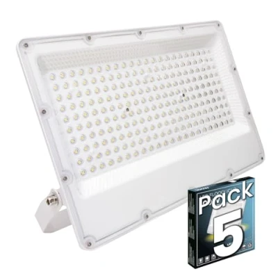 Imagen de LED ATOMANT Pack 5x Foco Proyector Exterior 200W, Color Blanco Frio (6500K), Impermeable IP65, 20100 Lumenes, Jardin, Luces