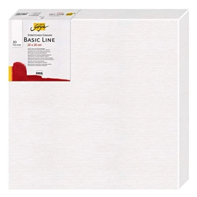 Imagen de KREUL 642020 Solo Goya 3D Stretched Canvas Basic Line, Bastidor 20 x cm, Profundidad Extra Aprox. 3,8 100, imprimado 4 Veces, Ideal para óleo, acrílico y Gouache, Algodón, White
