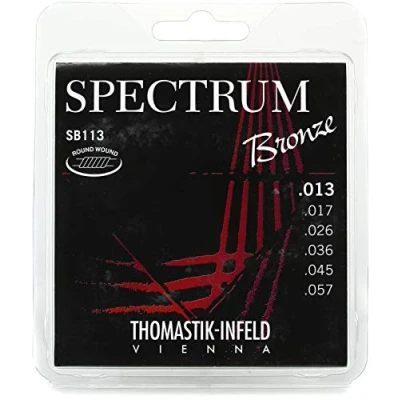 Imagen de Thomastik Cuerdas para Guitarra Acústica Spectrum Bronze Series sin níquel juego SB113 medio .013 .057