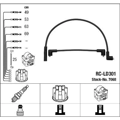 Imagen de NGK 7068 Juego de Cables Encendido 5