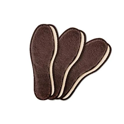 Imagen de Plantillas de Invierno Lana Cordero para Zapatos y Botas, Interiores Piel Cordero, 3 Pares Zapatos, Por Kaps (45 EUR / 11 UK Men)