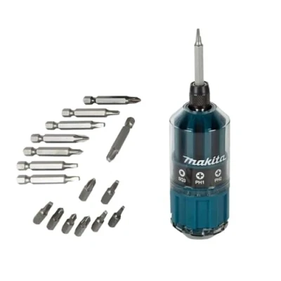 Imagen de Makita 18pc juego de puntas para destornillador con soporte y mango, b 28896