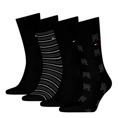 Imagen de Tommy Hilfiger MEN SOCK 4 PACK Giftbox Calcetines, Hombre, Talla: 39 42, Black