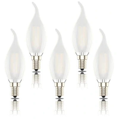 Imagen de Bombillas Led E14 Luz Calida, Vela 4W(equivalente a 40W), 400 Lúmenes, 2700K, Pack de 5