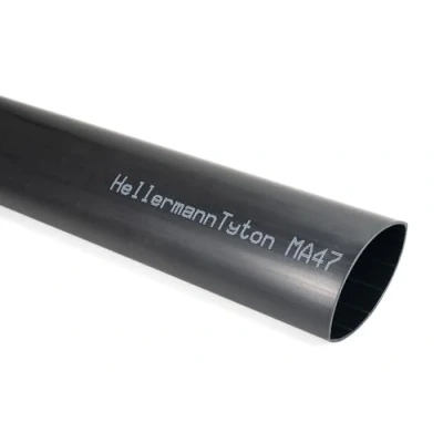 Imagen de HellermannTyton, Tubo Termoretráctil para la Protección y Aislamiento de cables 4:1 Pared Media con Adhesivo largo 1m 63/19 Color negro, 6 Pzas