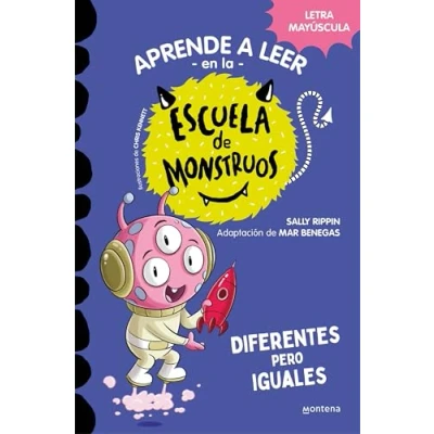 Imagen de Aprender a leer En la Escuela de Monstruos 17 Diferentes pero iguales: letra MAYÚSCULA (libros para niños partir 5 años) (Montena)