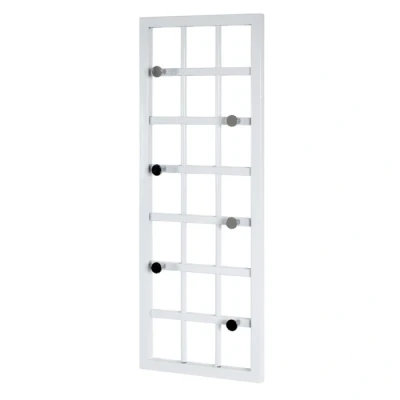 Imagen de Haku möbel appendiabiti da parete cromo, bianco, metallo dim. l 60 cm x a 22 p 4 cm, stile moderno