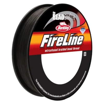 Imagen de 4Lb Fireline Smoke Pre Waxed Beading Thread .005In 0.12mm Diameter 125 Yard