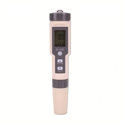 Imagen de Medidor de agua digital 4 en 1 IP67 Probador para salinidad TDS EC Temperatura Color Blanco Gris