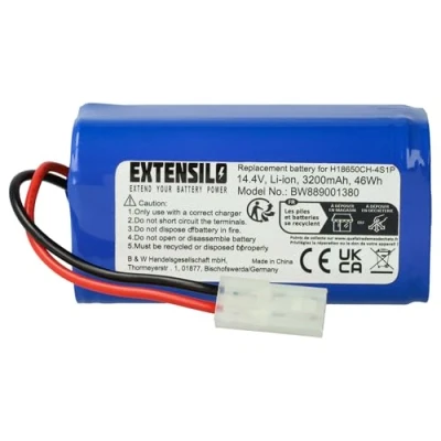 Imagen de EXTENSILO Batería Compatible con Xiaomi Robot Vacuum E12, SKV4136GL, Mi Mop Essential Limpieza (3200 mAh, 14,4 V, Li Ion)