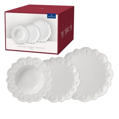 Imagen de Villeroy &amp; Boch Toy&#039;s Delight Royal Classic set de platos, 12 piezas, platos desayuno, llanos, hondos, porcelana primera calidad, apta para lavavajillas y microondas