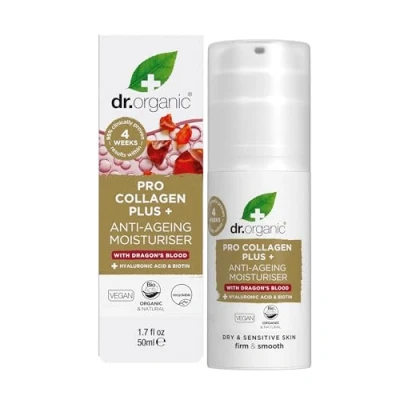 Imagen de Dr. Organic Crema antienvejecimiento Pro Colágeno Plus+ con Sangre de Dragón 50 ml