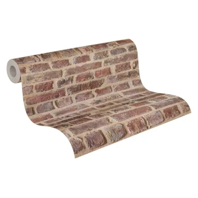 Imagen de A.S. Création papel pintado de Authentic walls beige marrón rojo 10,05 m x 0,53 302191