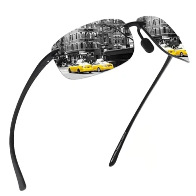 Imagen de JIM HALO Deporte Gafas de Sol Para Hombre Mujer TR90 Sin Marco Borde Irrompible Correr Pescar Béisbol Conducir Plata Espejo