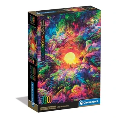 Imagen de Clementoni Colorboom Collection Psychedelic Jungle Sunrise Puzzle De 500 Piezas, Rompecabezas Adultos, Entretenimento, 35530, Multicolor