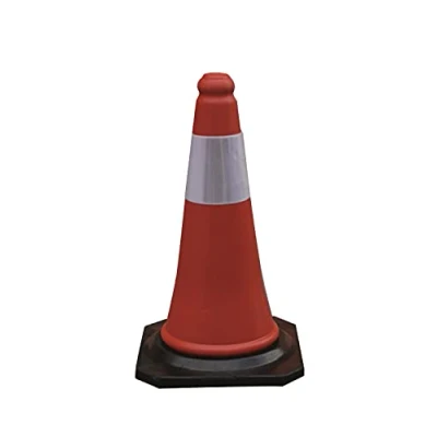 Imagen de Altuna Cono de Tráfico con Banda Reflectante Alta Seguridad Modelo DCA02 Ayuda a Mejorar la Señalización Fabricado en Plástico ABS Altura 50 cm Base Caucho 28x28 Bikain