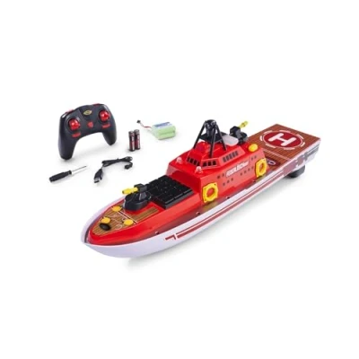 Imagen de Carson 500108051 RC Fireboat 2.4G 100% RTR Barco teledirigido, RC, teledirigido para niños y Adultos, Incluye Mando a Distancia