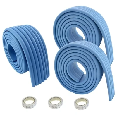 Imagen de HIMRY Universal Protector Espuma, 600cm x 80mm 8mm Multiusos anticolisión Protección Espuma Rollo para Bebés niños, No Tóxico Seguridad Protectores Superficie &amp; Bordes, 3x2m, Azul KXD7002 blue