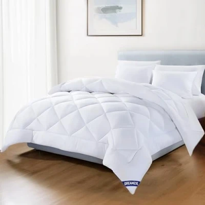 Imagen de Dreamzie Edredon Cama 120, Acolchado 200x200 cm, Relleno Nórdico 300 gsm en 100% Microfibra, Certificado Oeko Tex
