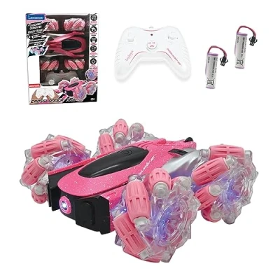 Imagen de Lexibook RC21G Coche Radio Control Crosslander Que Brilla en la Oscuridad, Mando a Distancia, Recargable, Juego de acción electrónico, Rosa/Negro, Color (RC21G)