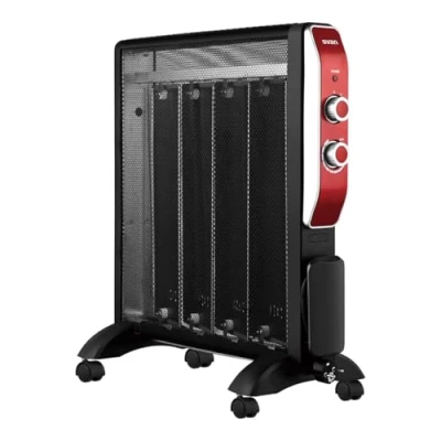 Imagen de Svan Radiador mica Eléctrico Bajo Consumo Rojo SCRM2000R. 2000W, 2 Niveles de potencia, Termostato Regulable, Calefacción por Placa mica, Sensor Antivuelco