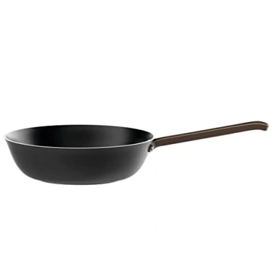 Imagen de Alessi edo PU114/28 B Sartén de mango largo (aluminio, revestimiento antiadherente, acero inoxidable con PVD), color marrón