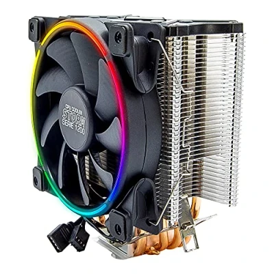 Imagen de YEYIAN, Sistema Refrigeracion de CPU STORM Gaming, Ventilador PC con RGB LED, Disipador gran flujo aire, 5 Tubos Cobre, Bajo nivel ruido, 1000 a 1800 RPM AC1200