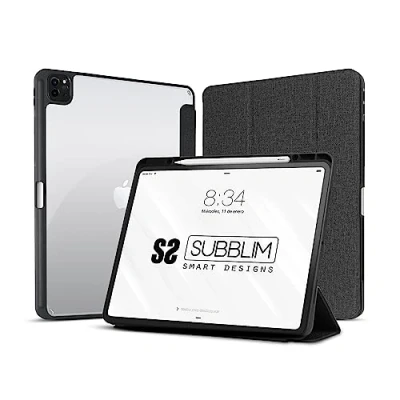 Imagen de Funda Subblim Clear Shock Negro Para Ipad Pro 12,9&#039;&#039;