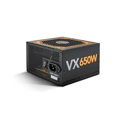 Imagen de Nox Urano VX 650W NXURVX650BZ Fuente de alimentación 650W, certificado 80 PLUS Bronze, ventilador 120mm con control PMW, cables planos extralargos, color negro