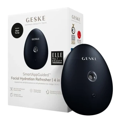 Imagen de GESKE SmartAppGuided™ facial Hydration Refresher 4 en 1 Pulverizador Vaporizador Aspersión de agua Bruma Dispositivo limpieza Cosméticos Brillo Natural