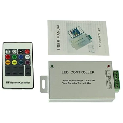 Imagen de RGB LED RF 20Key Controlador 12...24V 144W para las tiras de cambio color 4 Pin