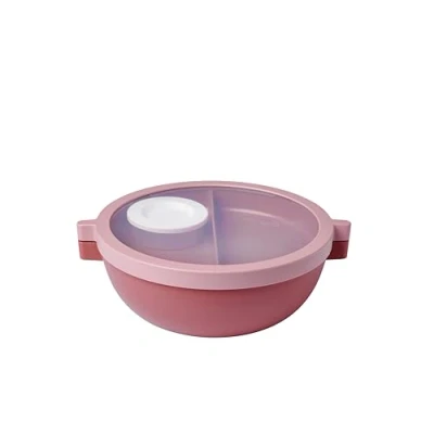 Imagen de Mepal Fiambrera Bento Vita con compartimentos recipiente adicional tapa, para aliño y bandeja box Bol ensaladas Vivid mauve