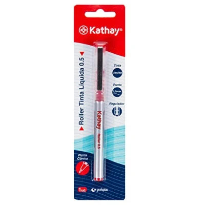 Imagen de Kathay 86210651. Bolígrafo de Tinta Líquida, Color Rojo, Punta Cónica 0,5mm