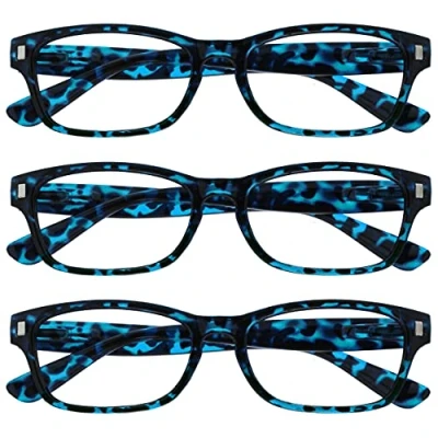 Imagen de OPULIZE UV Reader Azul Carey Gafas De Lectura Valor Pack 3 Hombres Mujeres UVR3PK010BL Dioptria +2,50