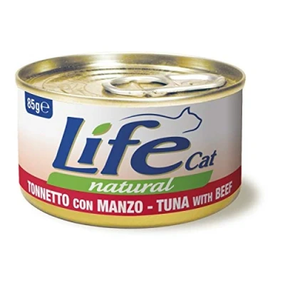Imagen de Life Cat Natural Atún con Carne de Vaca, Lata 85 g