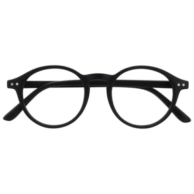 Imagen de OPULIZE REY Gafas de Lectura Montura Redonda Retro Negro Mate Hombre Mujer Bisagras Muelle R56 1 +2.00