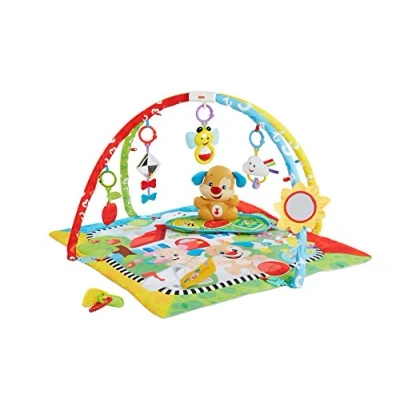 Imagen de Fisher Price Gimnasio Aprendizaje de Perrito, Manta Juego bebé (Mattel FBD48)